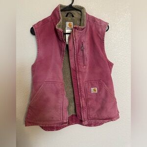 Carhartt Women's Pink Sherpa-Lined Vest